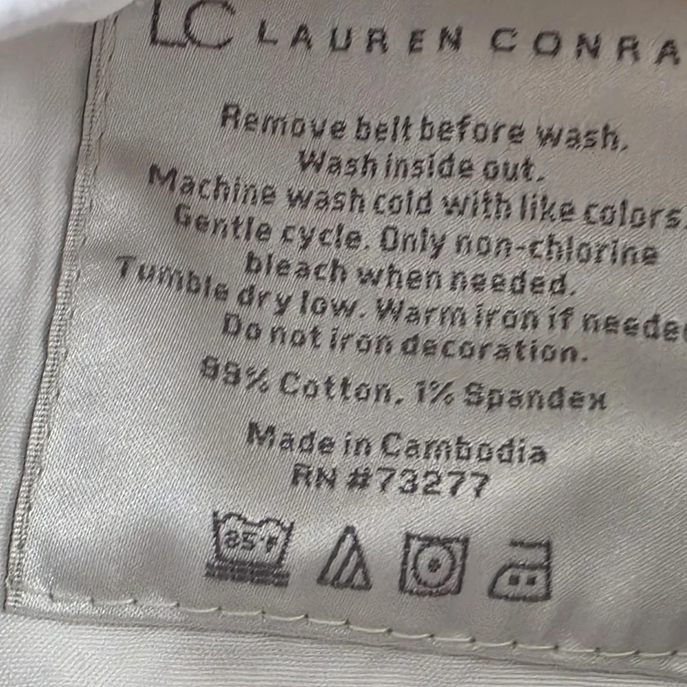 LC Lauren Conrad Denim White Shorts Size 8